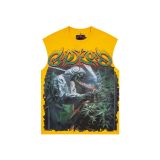 Cross-border trendy new style rhinestone embellished American street hip-hop pure cotton versatile comfortable vest