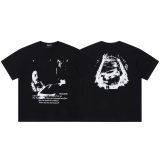 Cross-border European and American trendy brand ERD,  The Moody Rich Kid  pure cotton American casual portrait graphic letter short-sleeve T-shirt