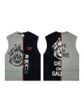 Gallery Dept two-tone color-blocked spring-summer new men's knitted vest, casual American style, trendy streetwear, cross-border