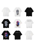 Cross-border foreign trade niche trendy brand loose-fitting short-sleeve T-shirt for men, new summer style, pure cotton with print