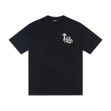 Trapstar American fashion brand black and white printed casual pure cotton short-sleeve T-shirt cross-border British y2k high street hip-hop
