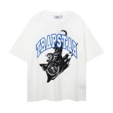Printed short-sleeve T-shirt for men, summer loose-fit pure cotton trendy top