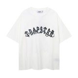 American-style trendy brand summer loose-fit short-sleeve T-shirt for men, printed casual couple style