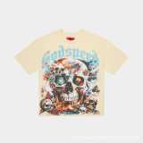 Summer Skull Rock Band Pattern Printed Short-Sleeve T-Shirt Unisex Trendy Pure Cotton