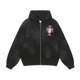 Cross-border American fashion brand VALE's new street hip-hop American-style washed vintage cotton sweatshirt with printed trendy design