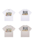 High-quality Gallerydept American-style trendy brand classic letter print loose casual T-shirt for men and women with cartoon short sleeves