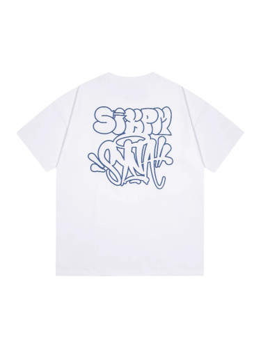 SYNAWORLD short-sleeve tops for men and women, street hip-hop punk letter print T-shirts, versatile and casual