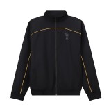 New Stand-Up Collar Zipper Jacket Embroidered Coat for Men, Spring and Autumn Casual Sports Suit