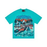 Cross-border trendy new American street hip-hop pure cotton vintage distressed casual versatile short-sleeve shirt