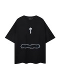 American-style trendy brand summer loose-fit short-sleeve T-shirt for men, printed casual couple style