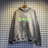 Cross-border American fashion sp5der loose-fitting American hip-hop street casual versatile pure cotton printed hoodie