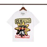 Cross-border trendy brand Glo Long's new printed pure cotton American street hip-hop casual versatile short-sleeve T-shirt