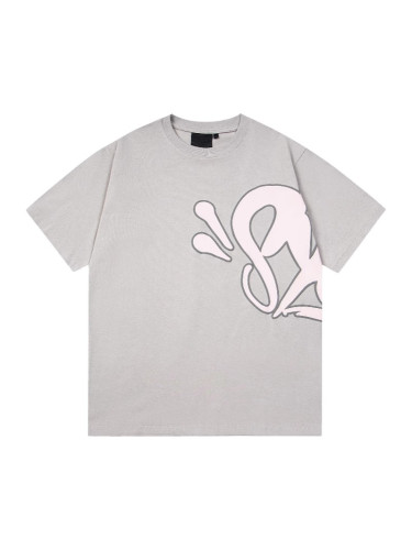 SYNA WORLD American-style loose-fitting short-sleeve Y2K unisex trendy brand hip-hop streetwear for couples, casual and versatile