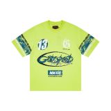 Cross-border trendy new American street hip-hop pure cotton vintage distressed casual versatile short-sleeve shirt