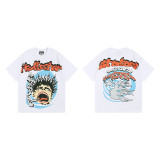 Cross-border American fashion Hellstar high street American street hip-hop pure cotton versatile casual character print short-sleeve T-shirt