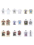 New printed short-sleeve T-shirt for men, loose fit, trendy summer tee