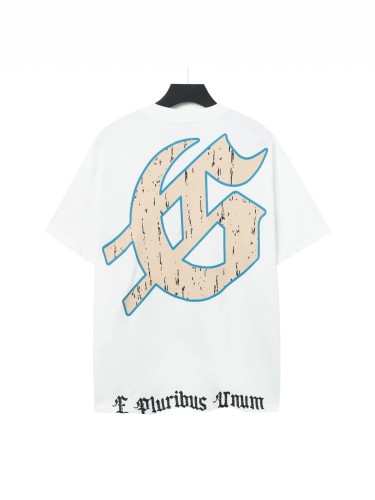 Trendy printed short-sleeve T-shirt for men, summer loose casual pure cotton top, street fashion style