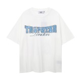 New letter-printed loose-fitting short-sleeve T-shirt, trendy couple's outfit