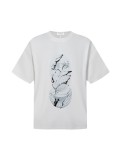 Creative printed short-sleeve T-shirt for men and women, trendy summer breathable top