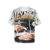 Cross-border American fashion VALE American street hip-hop print loose-fitting pure cotton casual daily short-sleeve T-shirt trendy brand