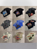 Cross-border American fashion brand DUAA's new rhinestone-embellished American street hip-hop pure cotton high-quality casual versatile short-sleeve T-shirt