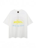American-style trendy printed short-sleeve T-shirt, loose and casual for summer, unisex