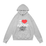 Cross-border American fashion sp5der loose-fitting American hip-hop street casual versatile pure cotton printed hoodie