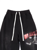 Cross-border foreign trade Vale new drawstring loose fit distressed street hip-hop American style pure cotton versatile pants