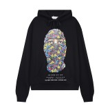 Printed hooded sweatshirt for couples, loose fit, new autumn style