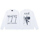 Cross-border American fashion E.R.D.'Melancholic Rich Kid' print American high street loose casual pure cotton trendy long-sleeve T-shirt