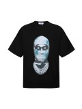 Creative printed short-sleeve T-shirt for men and women, trendy summer breathable top