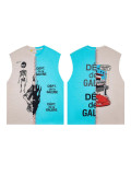 Gallery Dept two-tone color-blocked spring-summer new men's knitted vest, casual American style, trendy streetwear, cross-border