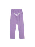 Cross-border American fashion sp5der casual full-diamond fleece-lined pants with letter print, American street hip-hop cartoon style, versatile and warm
