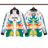 Cross-border American fashion Casblanca long-sleeve shirt, casual beach style, unisex printed patterned shirt