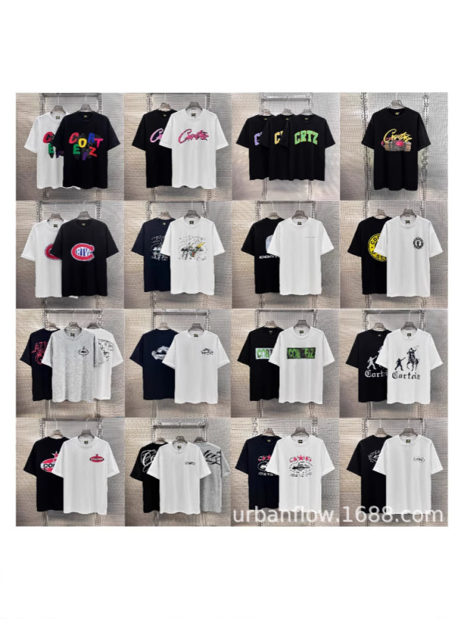 New cross-border foreign trade Corteiz full series street style versatile American hip-hop casual pure cotton short-sleeve T-shirts