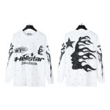 Cross-border American fashion Hellstar new American street hip-hop loose washed vintage pure cotton casual long sleeve