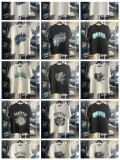 Summer new t-shirt with paisley letter logo print, loose fit, trendy brand, unisex short sleeve