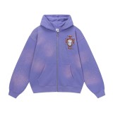 Cross-border American fashion brand VALE's new street hip-hop American-style washed vintage cotton sweatshirt with printed trendy design
