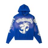 Cross-border American fashion Hellstar vintage high street hoodie with horse print, American hip-hop street style fleece sweatshirt