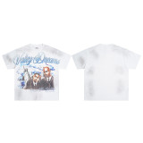 Cross-border American fashion brand VALE's new trendy American street hip-hop loose-fit full-print cotton short-sleeve T-shirt