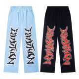 Cross-border trendy new  retro streetwear drawstring hip-hop loose casual pants