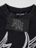 Cross-border European and American trendy brand American street hip-hop long-sleeve patchwork T-shirt for men and women, high street style