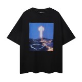 New cross-border American fashion Trapstar street style casual letter pattern black and white printed pure cotton short-sleeve T-shirt