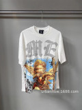 25ss new cross-border trendy street hip-hop rhinestone pure cotton sports casual short-sleeve T-shirt