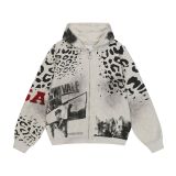 Cross-border American fashion brand VALE's new street hip-hop American-style washed vintage cotton sweatshirt with printed trendy design