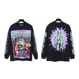 Cross-border American fashion Hellstar new American street hip-hop loose washed vintage pure cotton casual long sleeve