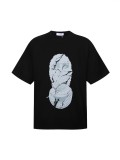 Creative printed short-sleeve T-shirt for men and women, trendy summer breathable top