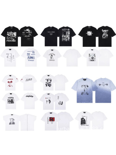 E.R.D.Melancholic Rich Kid American Street Hip-Hop Trendy Short-Sleeve T-Shirt
