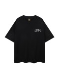 American-style trendy brand letter-printed short-sleeve T-shirt for men, loose fit for summer, suitable for couples