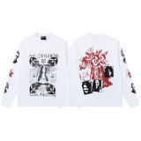 Cross-border American fashion E.R.D.'Melancholic Rich Kid' print American high street loose casual pure cotton trendy long-sleeve T-shirt